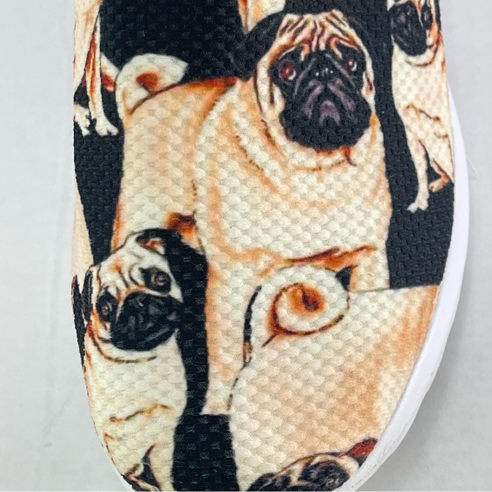 Pug Print Slip-On Clogs Shoes for Nurses Size 9 - Picture 2 of 11
